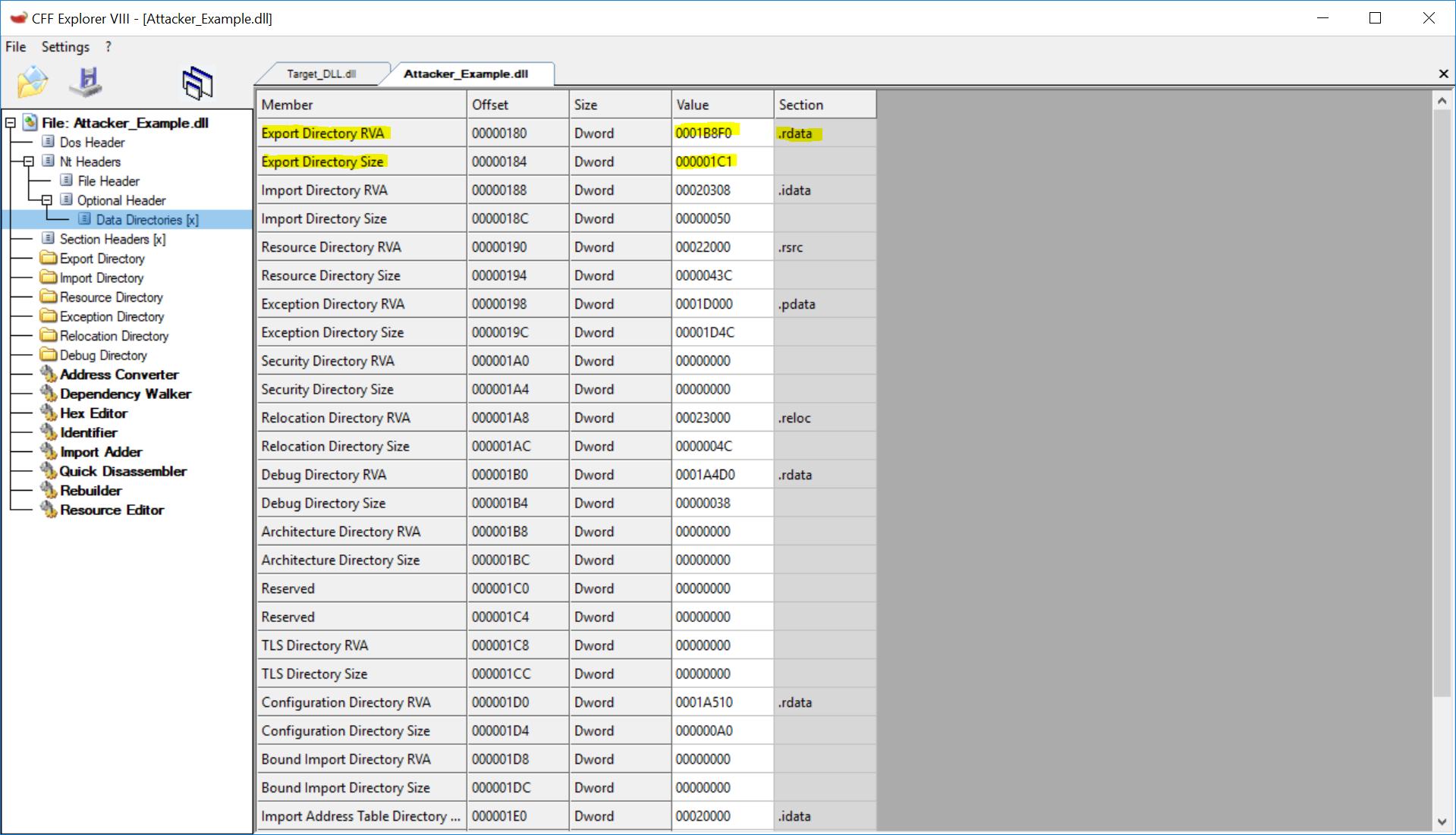 NT DataDirectories